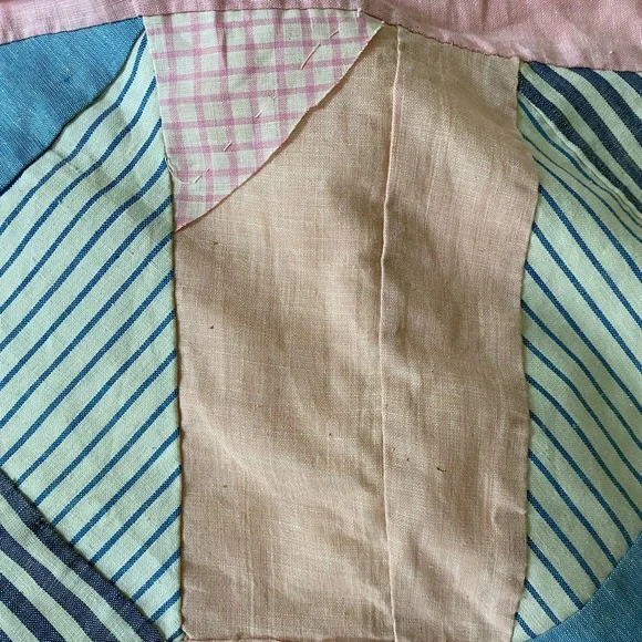 Colorful Vintage Patchwork Quilt - Picture 9 of 13